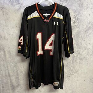 Maryland Terrapins Football Jersey Mens XL Black #14 Under Armour